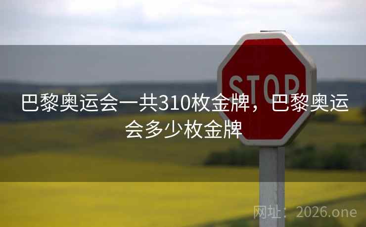 巴黎奥运会一共310枚金牌，巴黎奥运会多少枚金牌